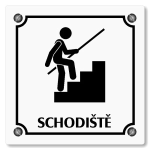 Schodiště, 148x148mm, bílá, Kansas